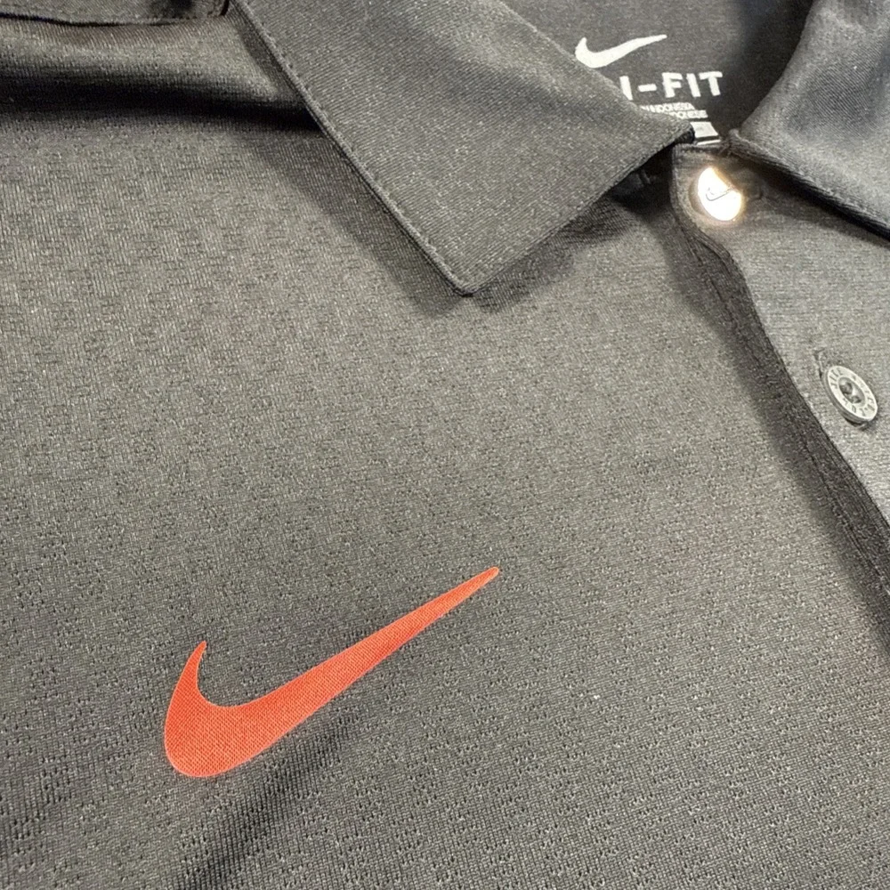 Nike Georgia Bulldogs Dri-FIT Black Polo Shirt Men's Large UGA